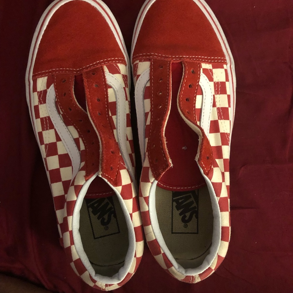 Red checkered vans